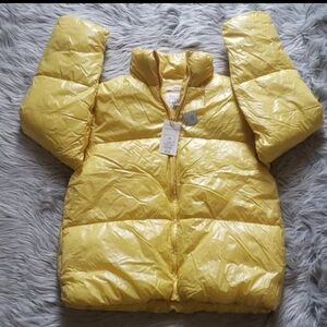 A NEW DAY Ultra Light Water Resistant Puffer Yellow Jacket- Size XS